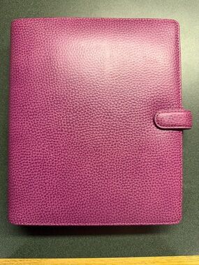 A5 filoFAX Pebbled Magenta Organizer with Snap Tab